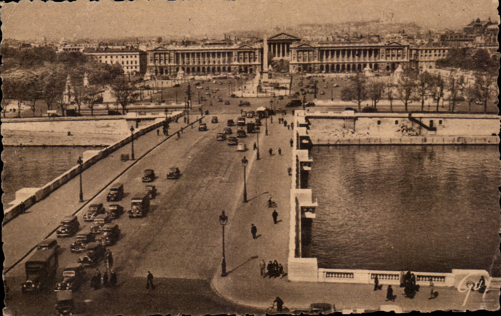 Paris CPA Pont et place de la Concorde