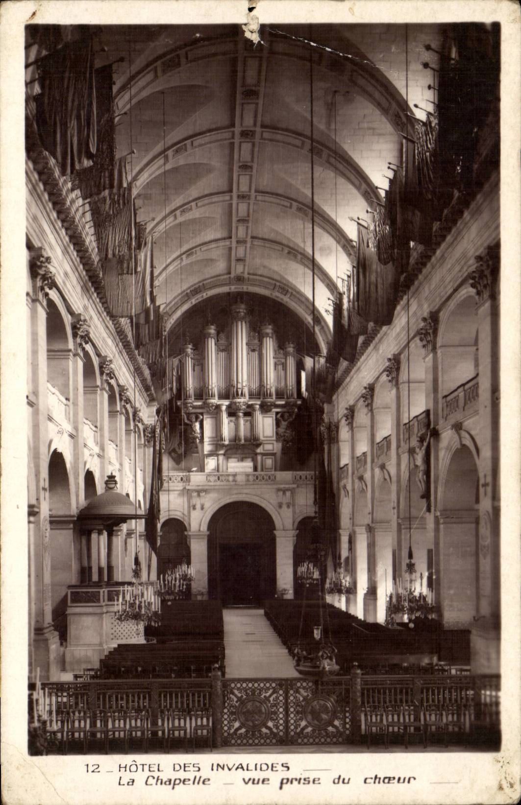 Paris CPA Hotel of Invalides Seen from of the chorus