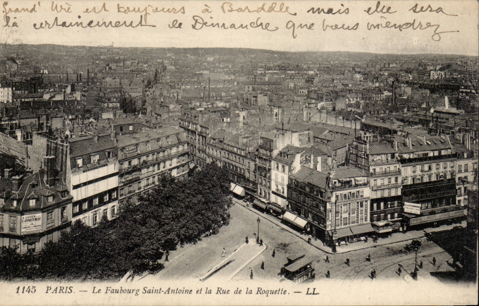 Paris CPA der Vorort Saint Antoine und die Strasse des Rocket