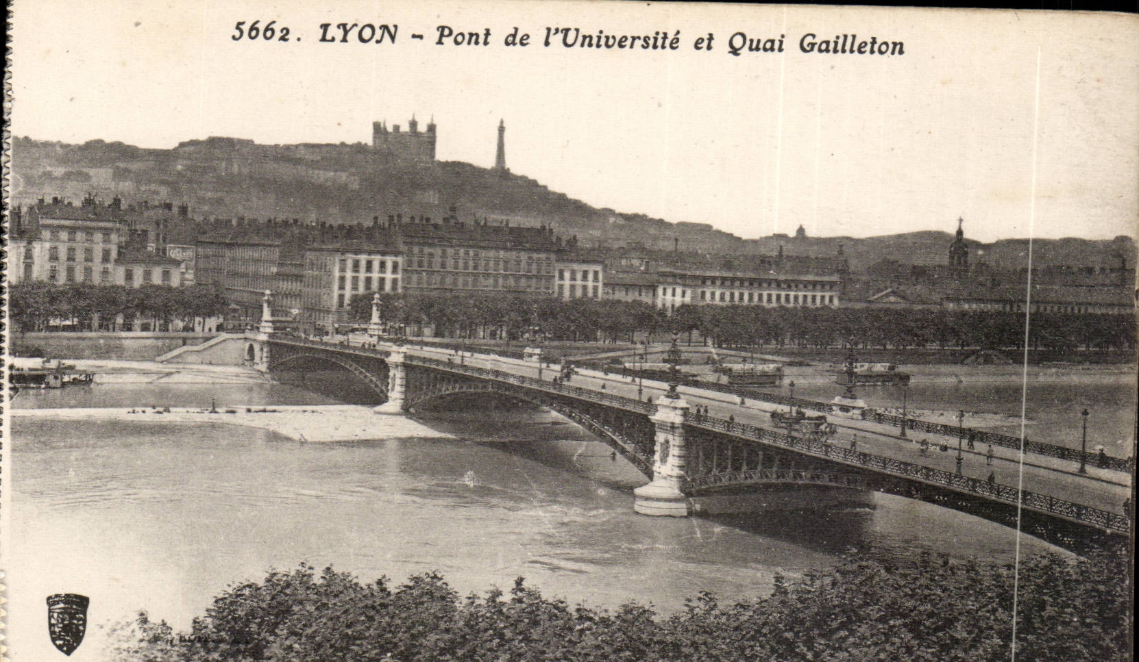 Lyon CPA Bridge of the university and Gailleton quay