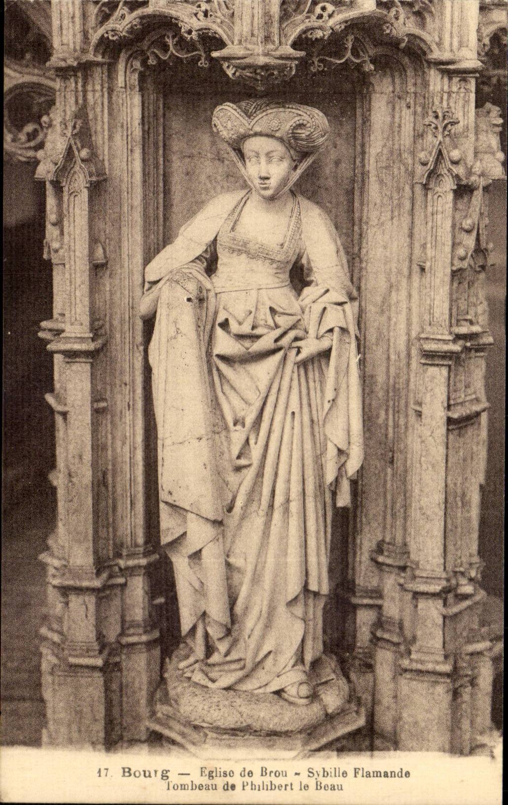 Borough CPA Statue Flemish Tomb of Philibert the Beautiful Church of Brou