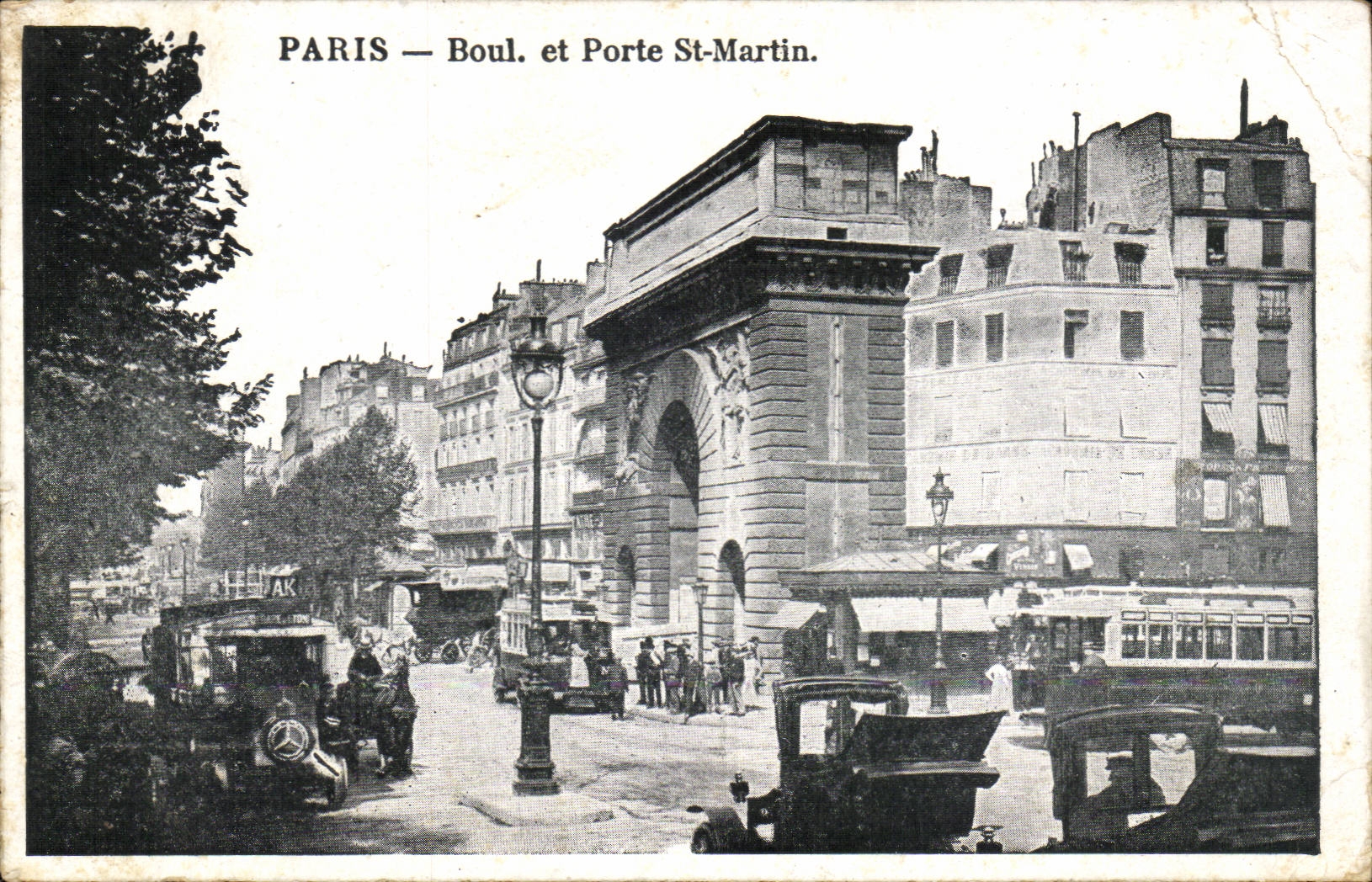 Prachtstrasse und Porte Saint Martin Paris-CPA