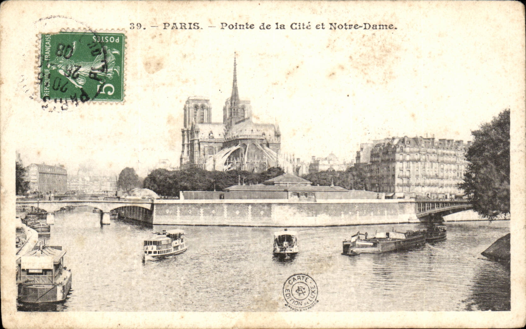 Paris CPA Pointe de la cite et Notre Dame