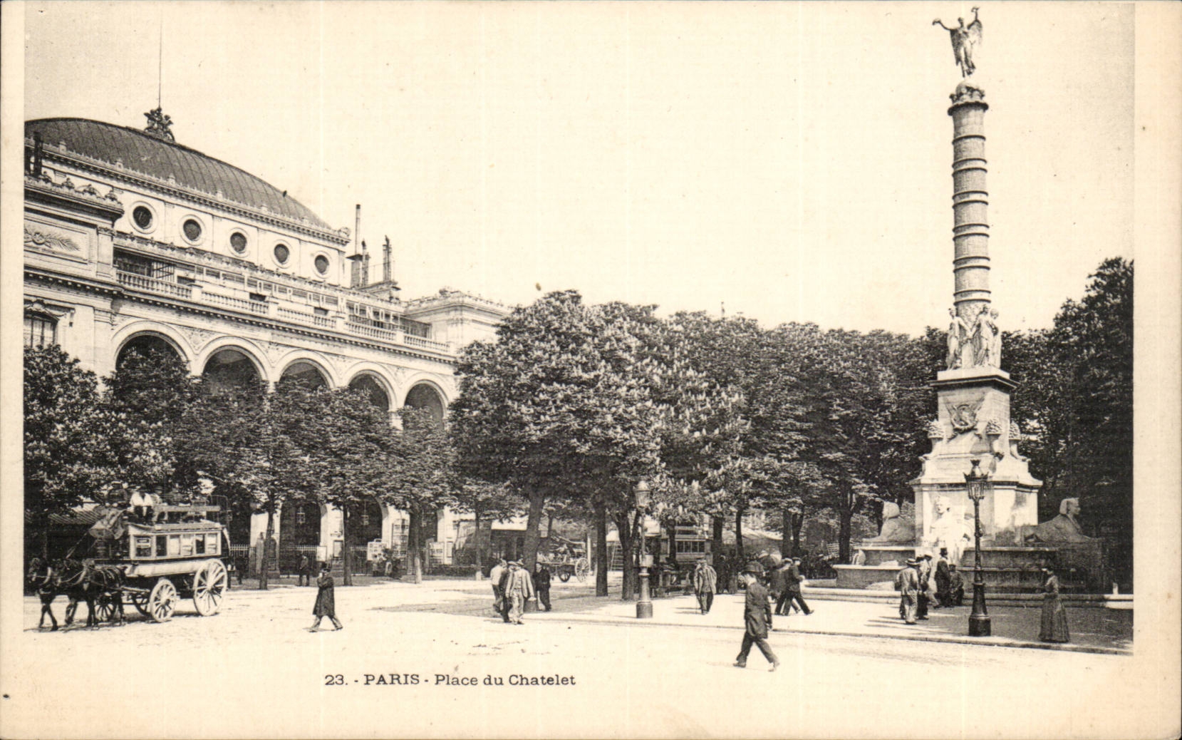 Paris CPA Place du Chatelet