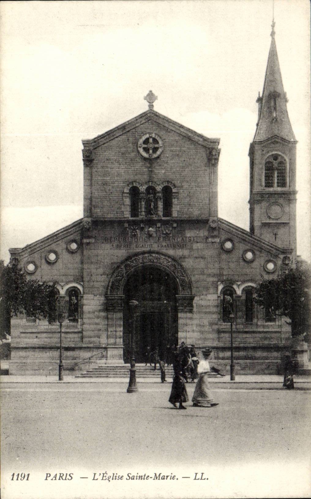 Paris CPA Church Sainte Marie