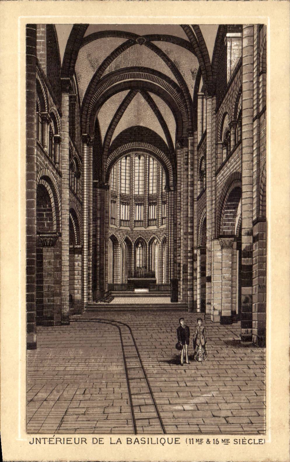 CPA Interior CMont Saint Michel of the basilica (11 and 15th)