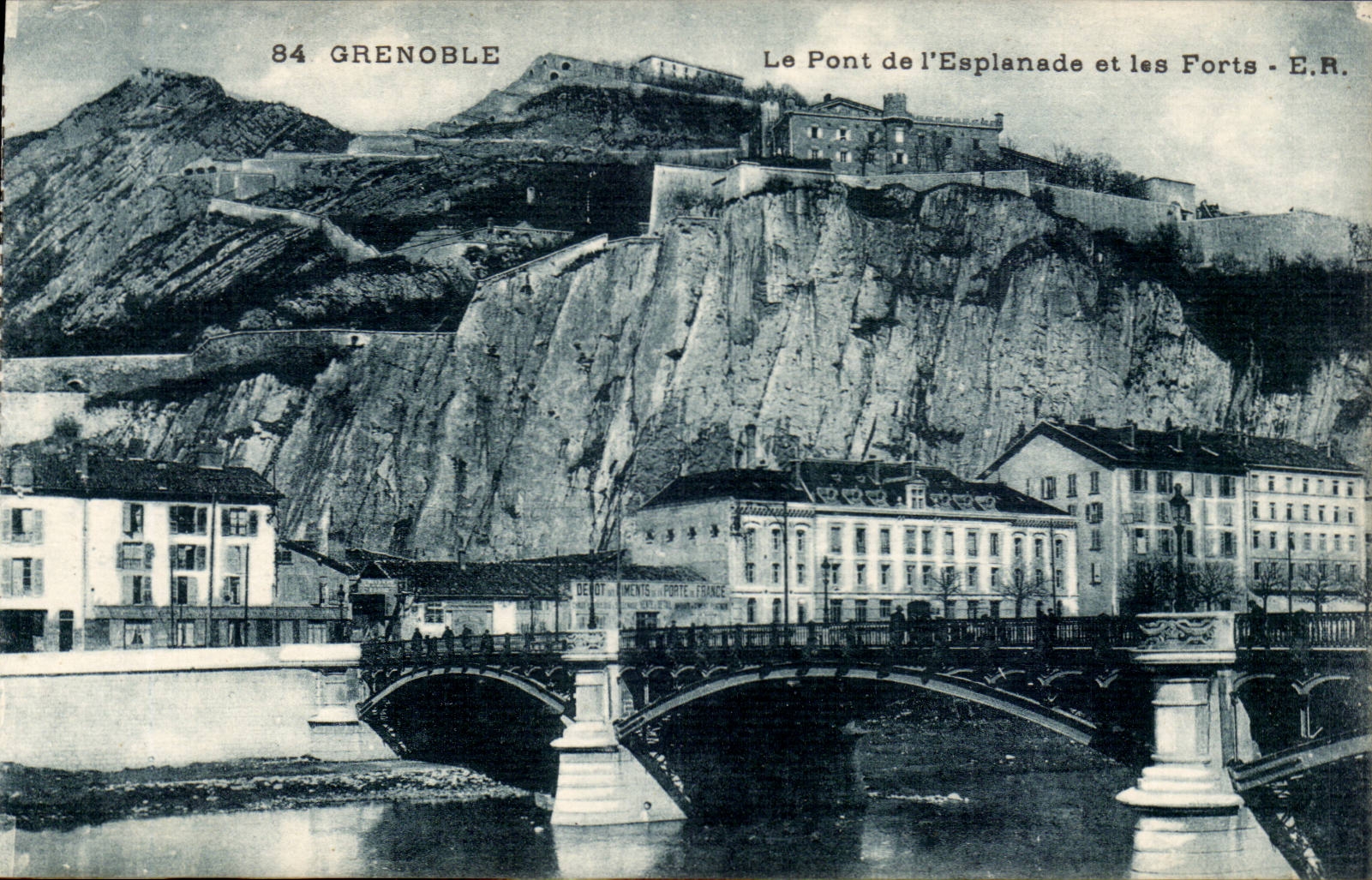 Grenoble CPA die Brucke des Esplanade und der Forts