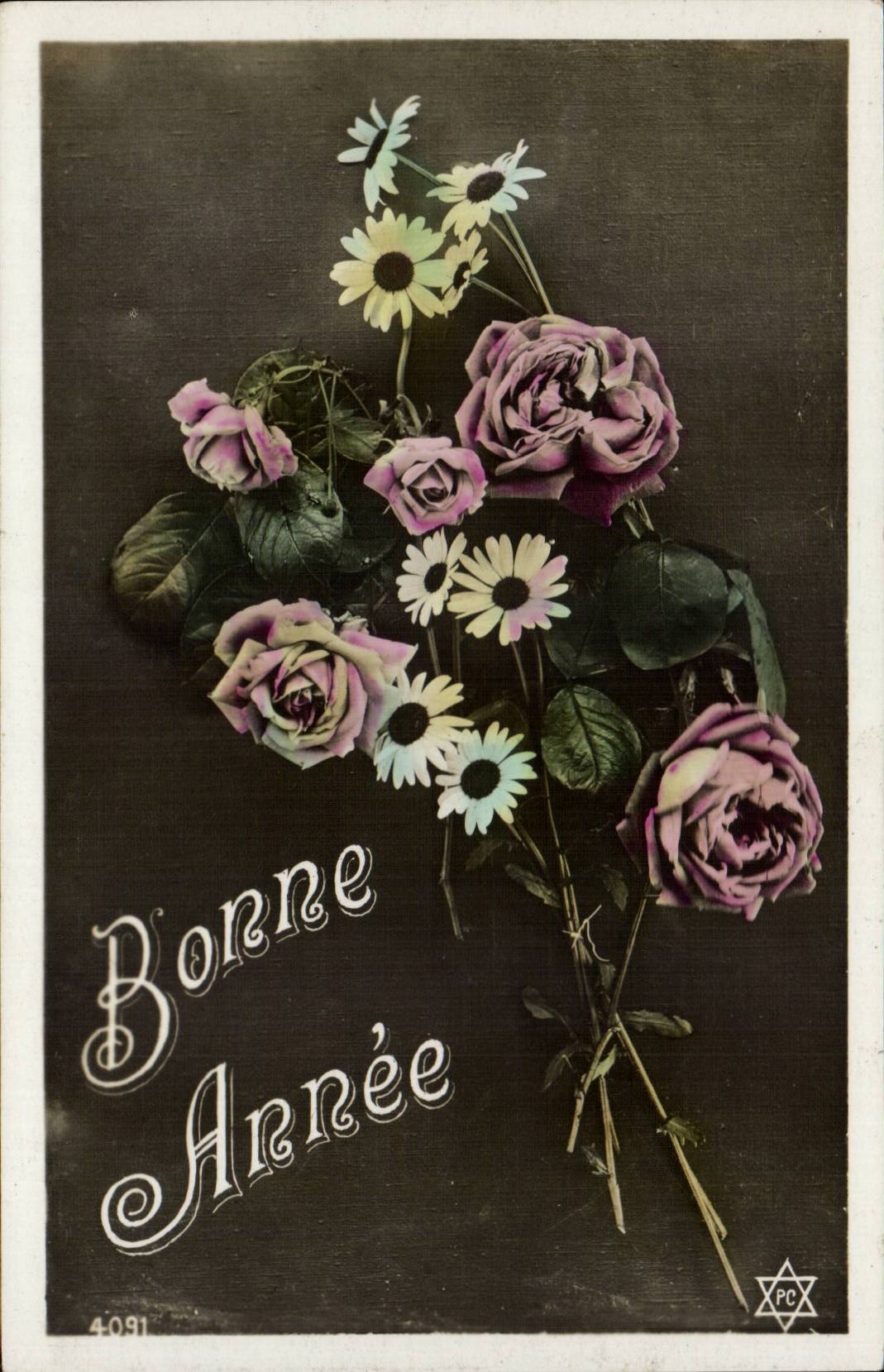 CPA Fantasy Flowers Happy New Year