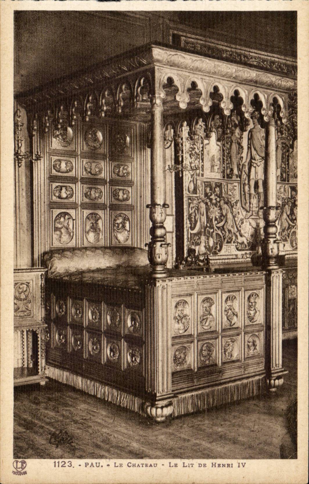 Pau CPA the castle bed of Henri IV