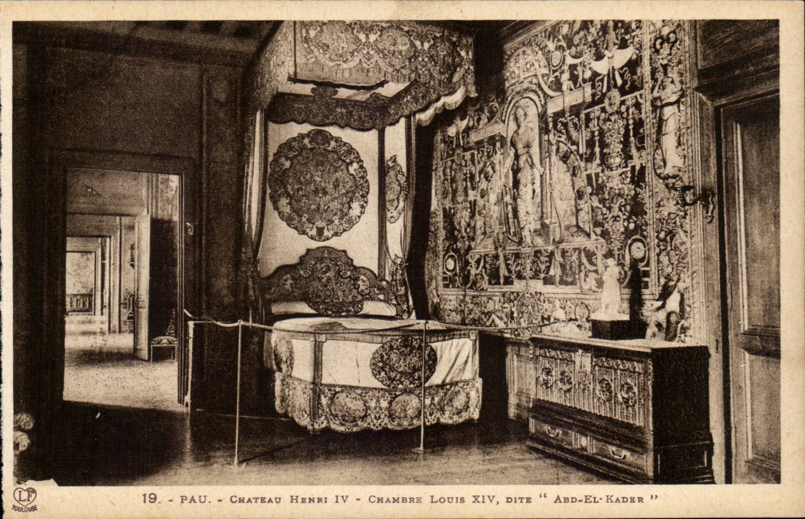 Pau CPA the castle of Henri IV Room Louis XIV known as Abd el Kader