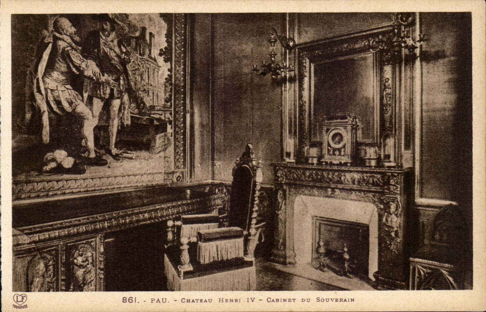 Pau CPA the castle of Henri IV Cabinet of the sovereign