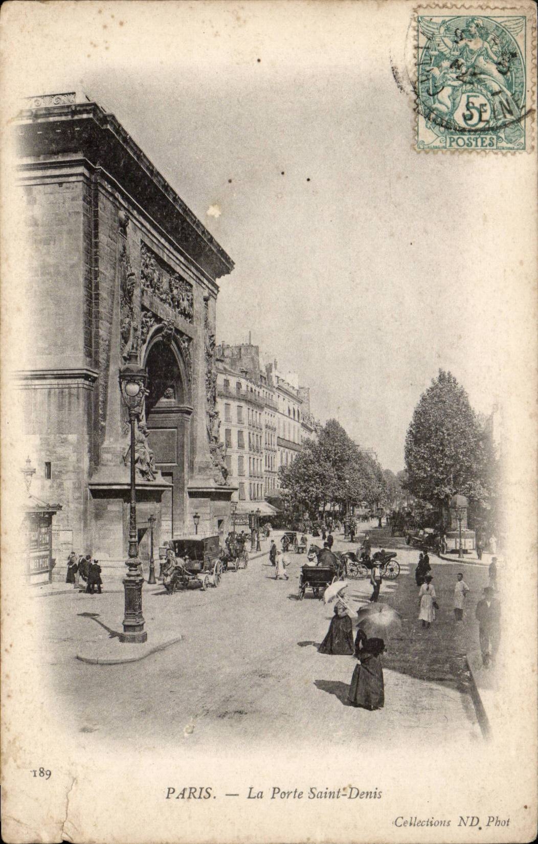 Paris CPA die Tur Saint Denis