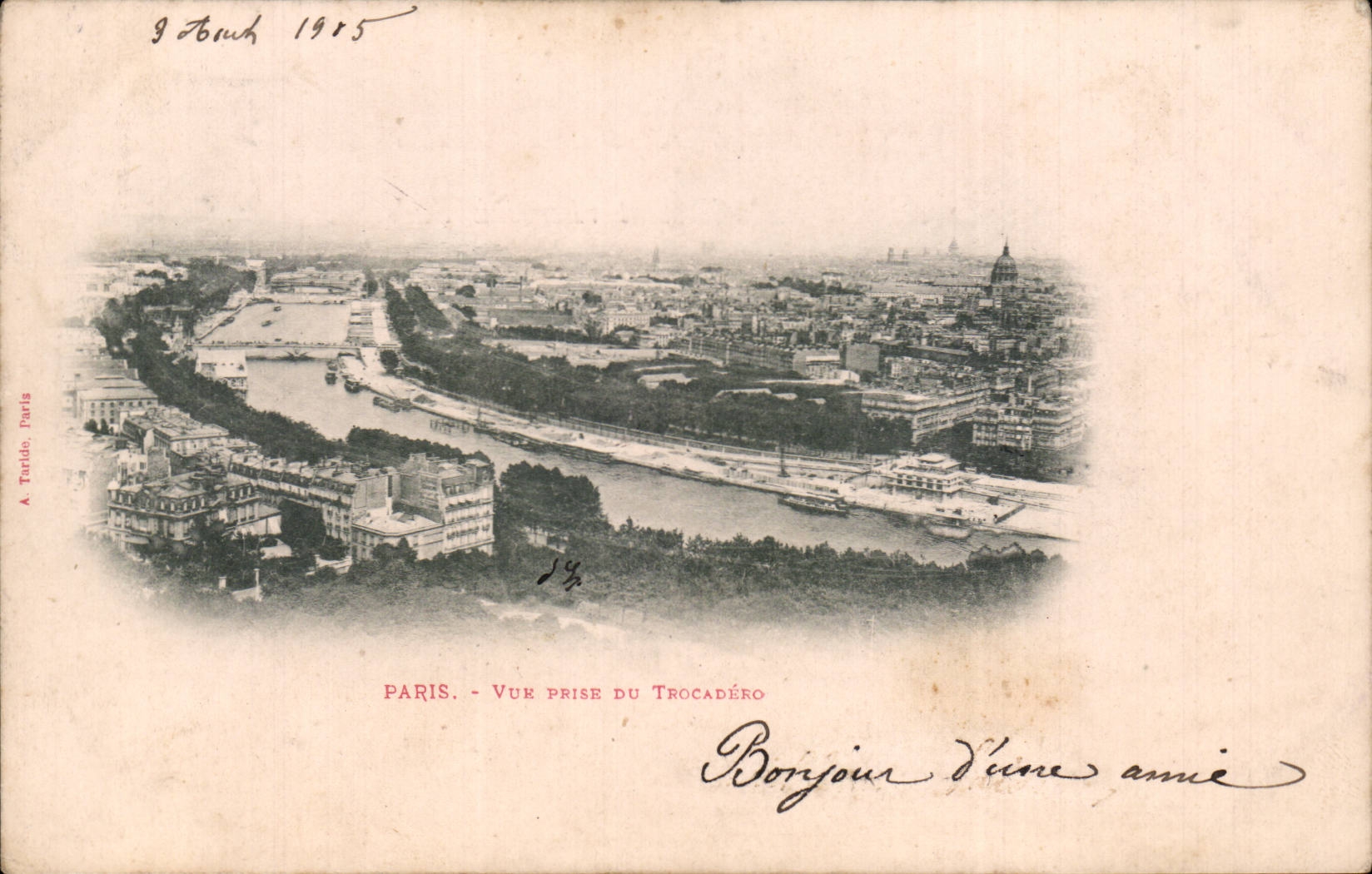 Paris CPA Seen from of Trocadero