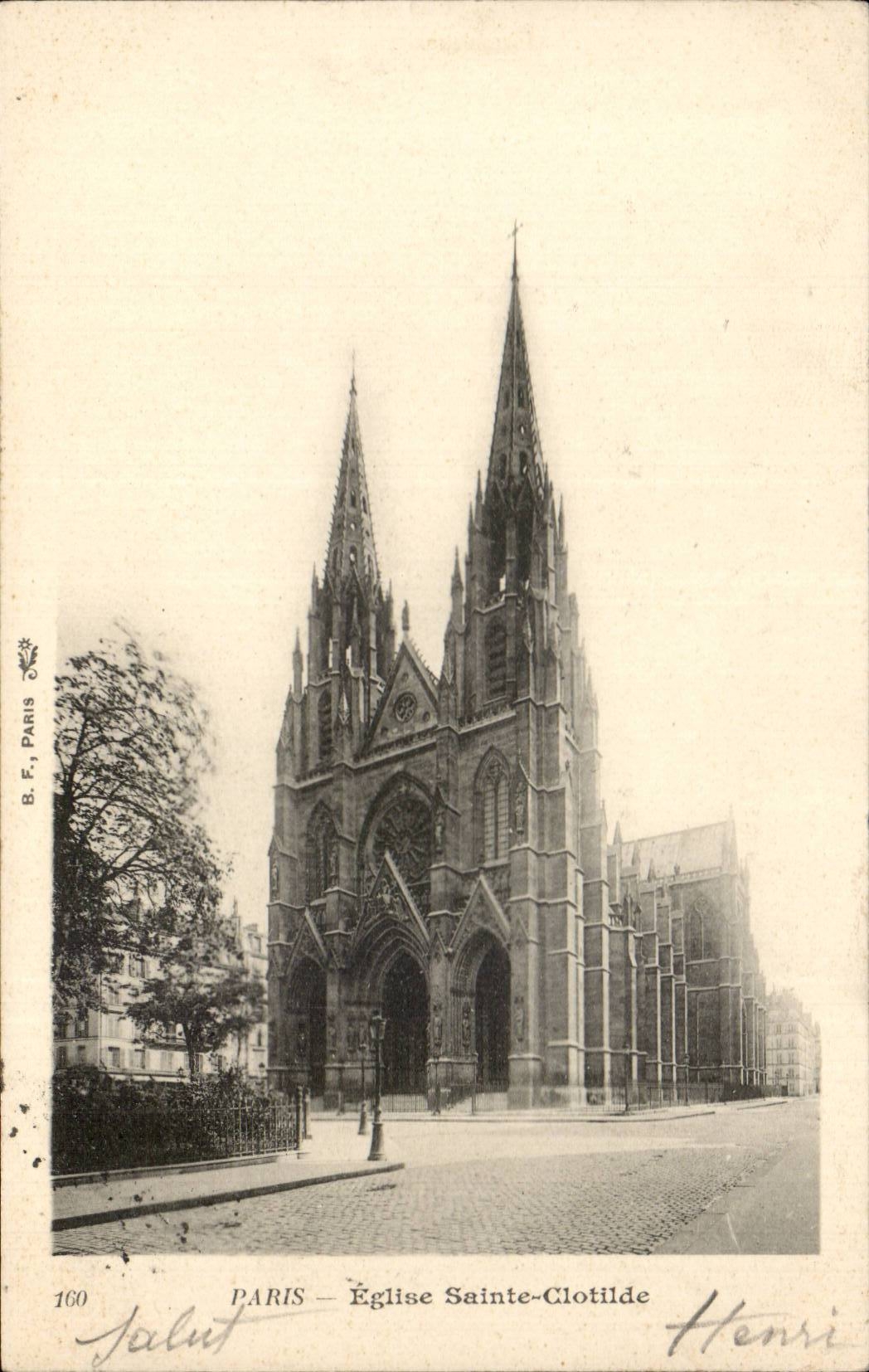 Paris CPA Church Sainte Clotilde