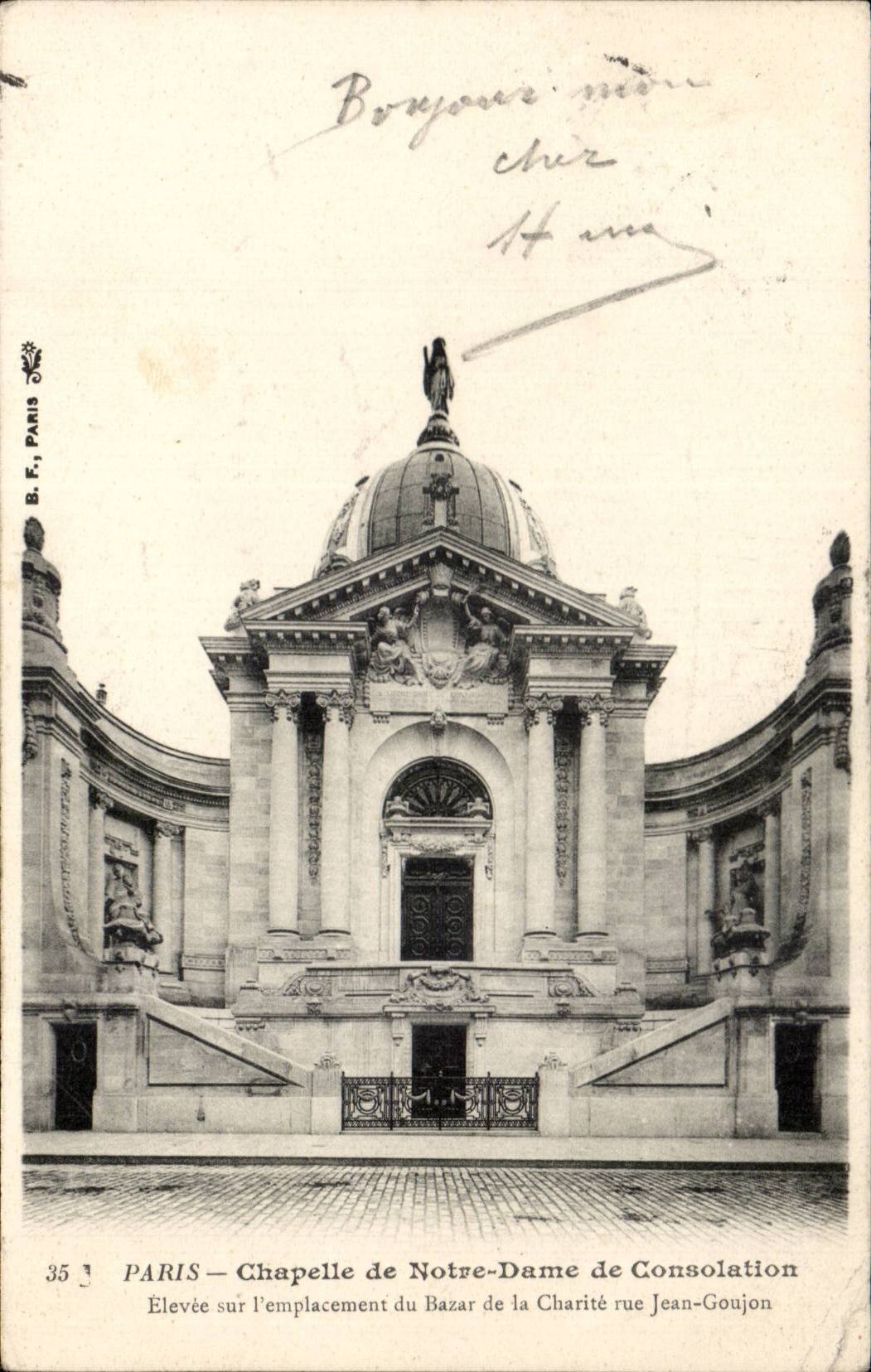 Paris CPA Vault of Notre Dame of the Consolation (high on the site of the bazaar of charity street Jean Pin)