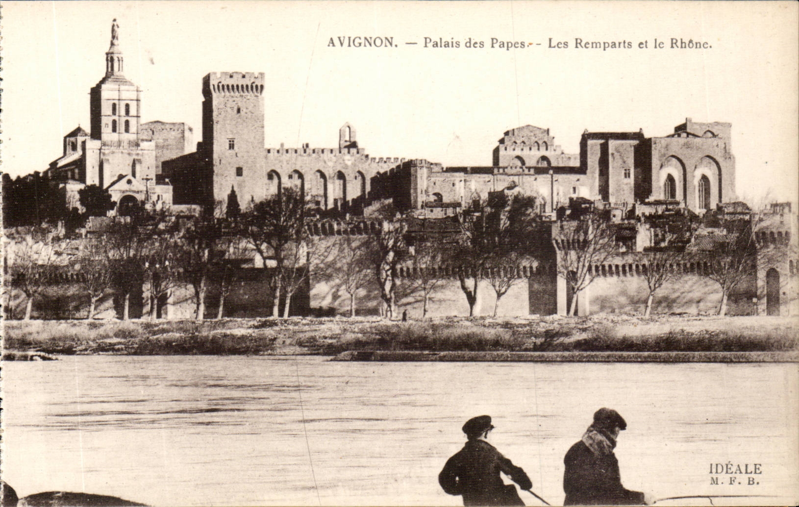 Gaumen Avignon-CPA der Papstwande und des rhonene