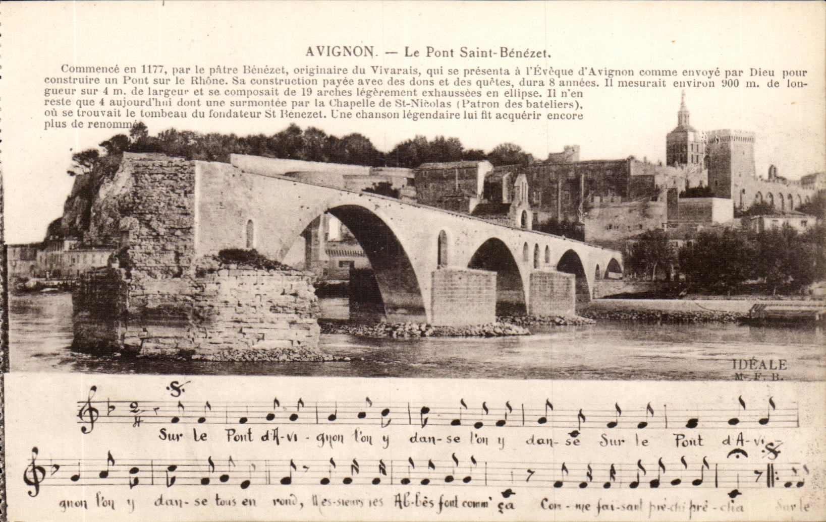 Avignon CPA die Brucke Saint Benezet