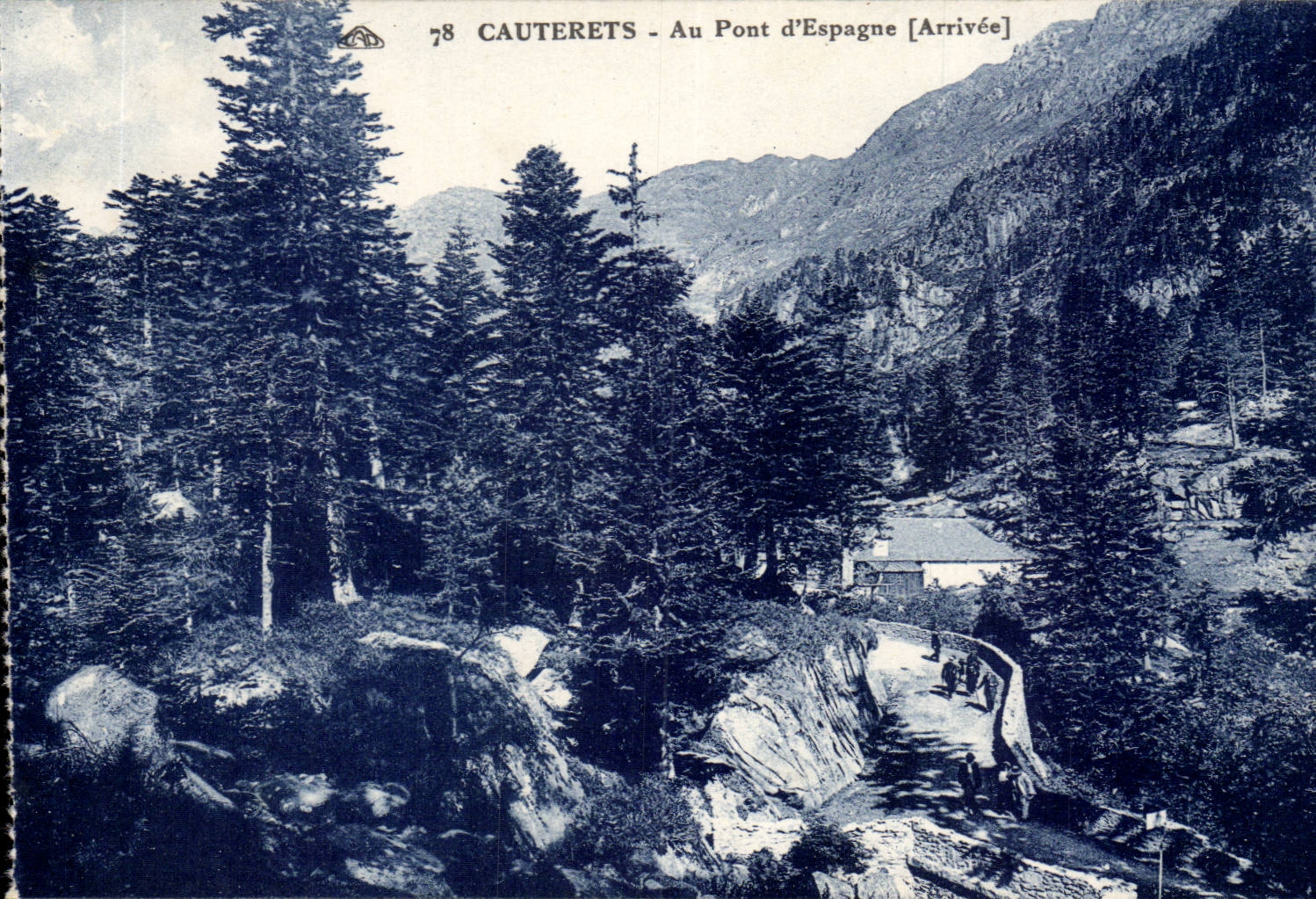 Cauterets CPA mit der Brucke von Spanien (angekommen)