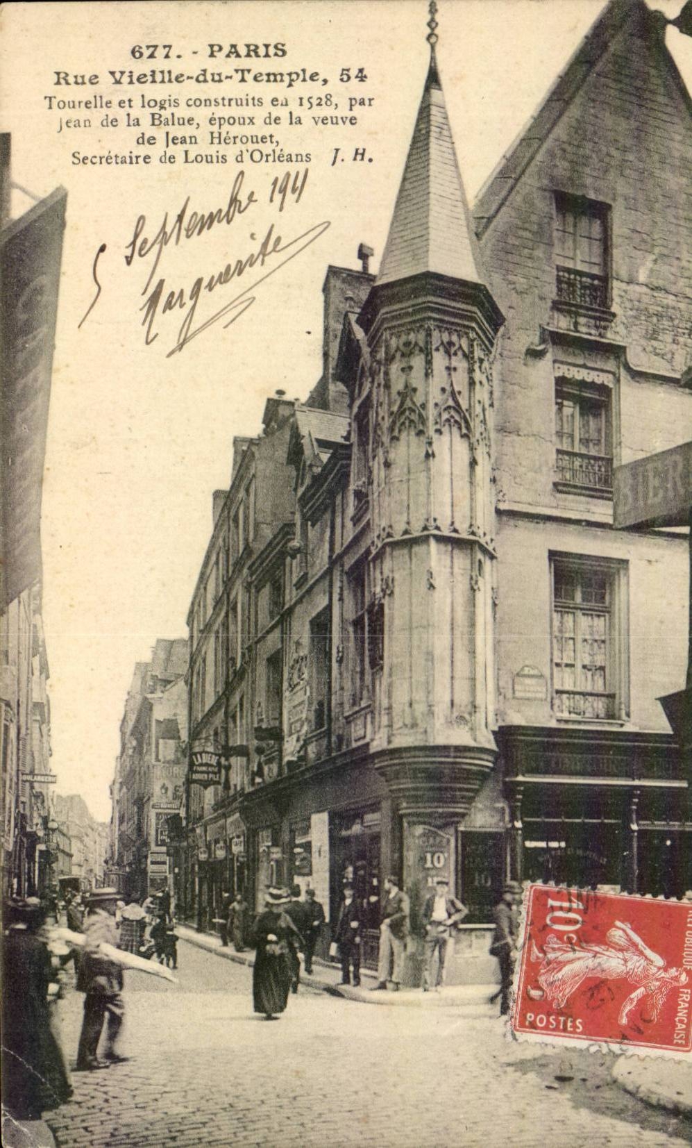 Paris CPA Old Street of the temple (turret builds by Jean of Balue husband of the widow of Jean Herouet secretary)