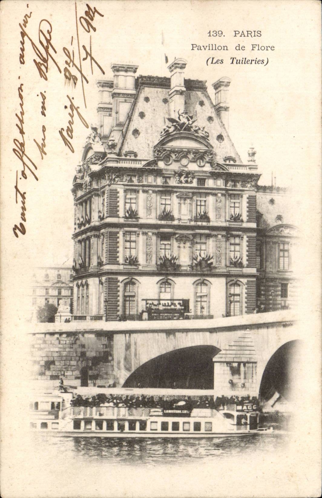 Paris CPA Pavillon de Flore (les Tuileries)