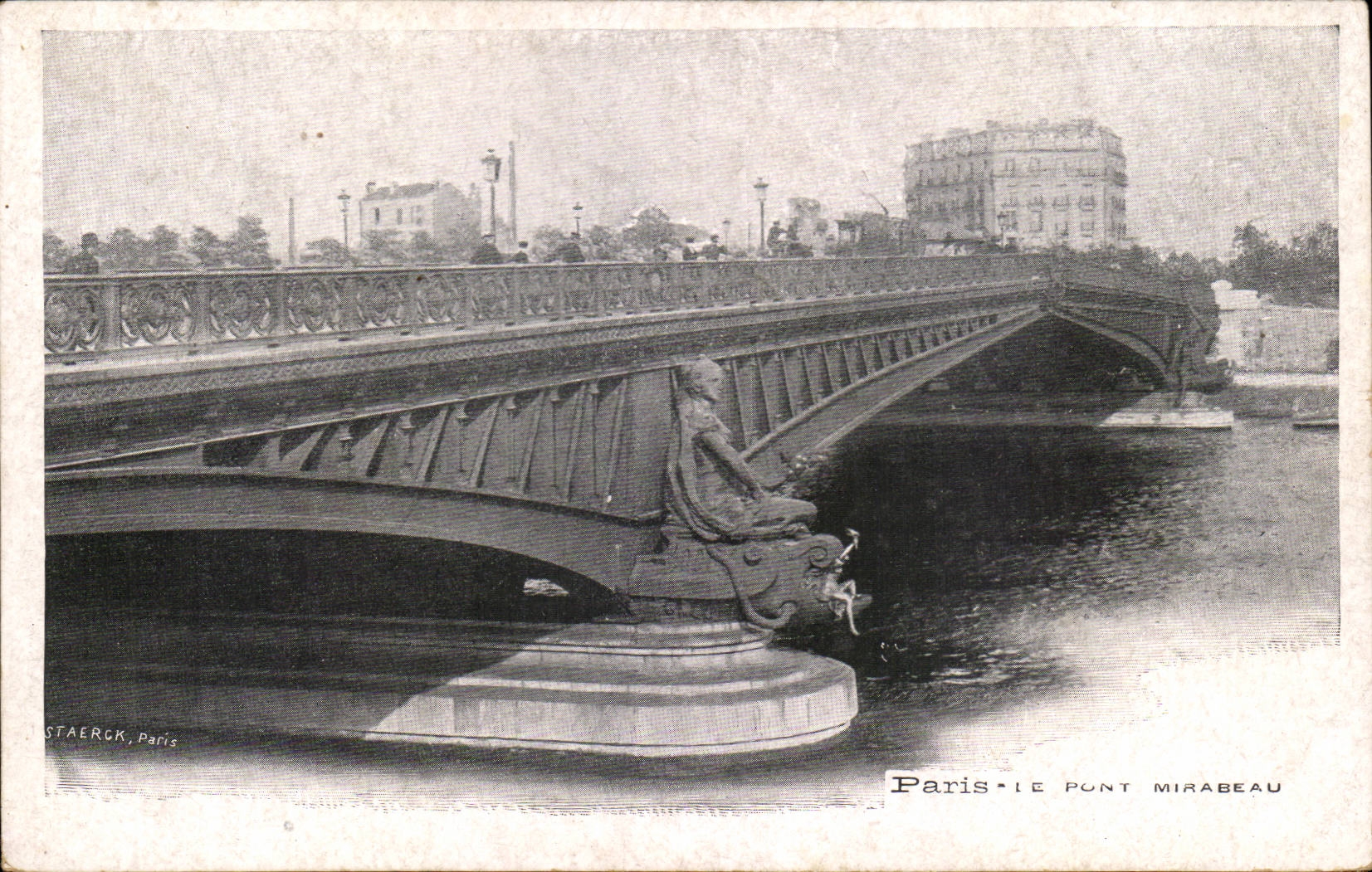 Paris CPA the Mirabeau bridge