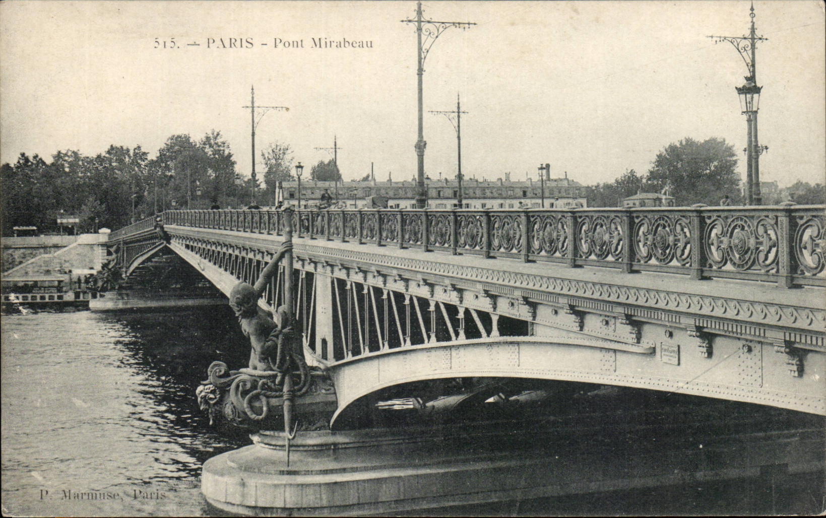 Paris CPA the Mirabeau bridge