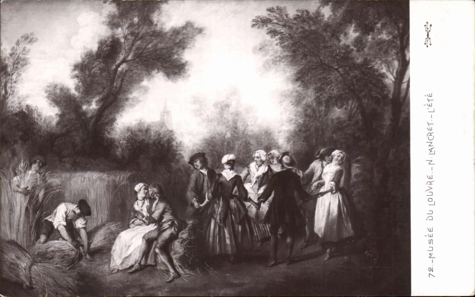 Paris CPA Musee du Louvre Lancret l'ete