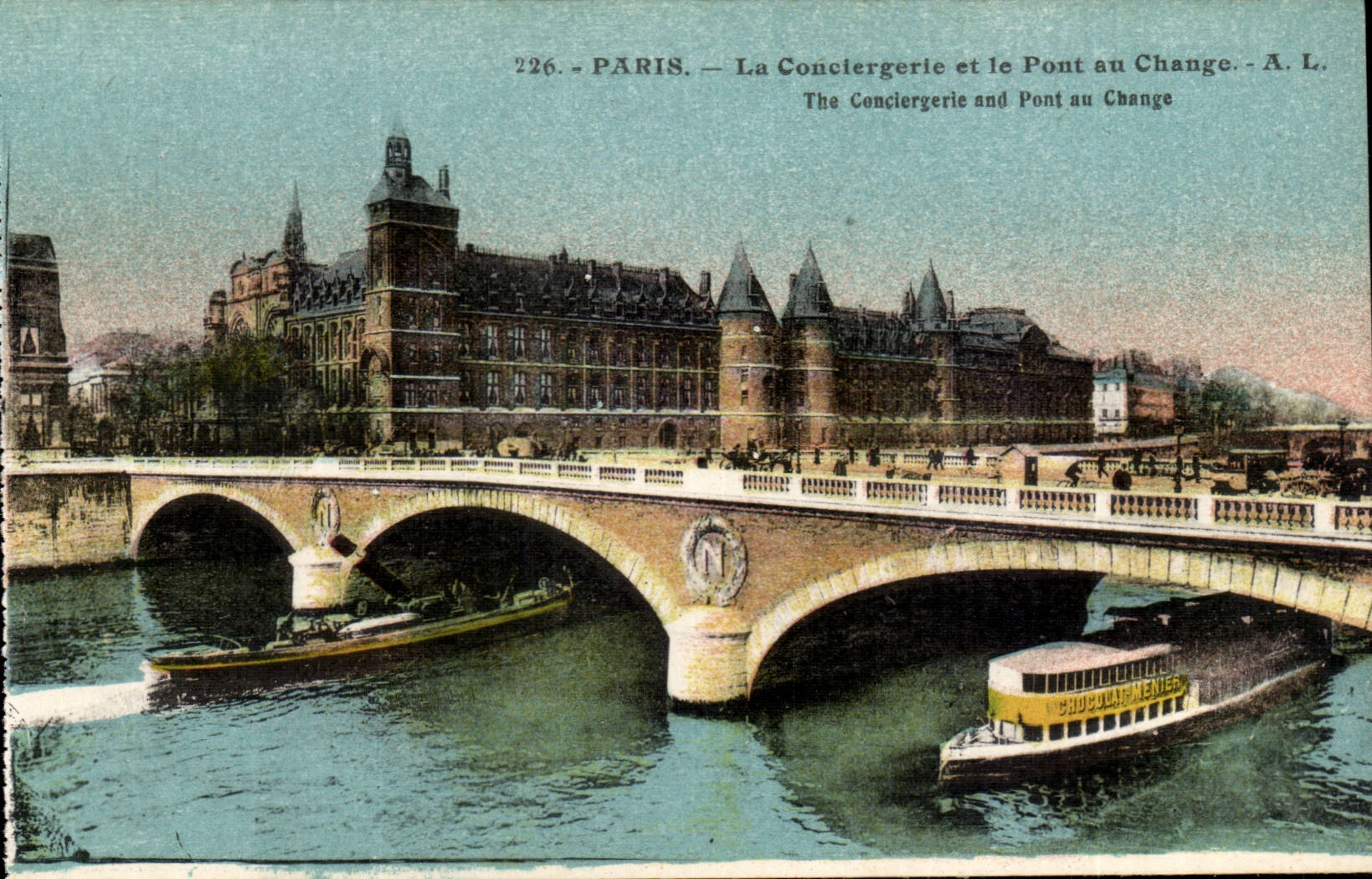 Paris CPA La conciergerie et le pont au change