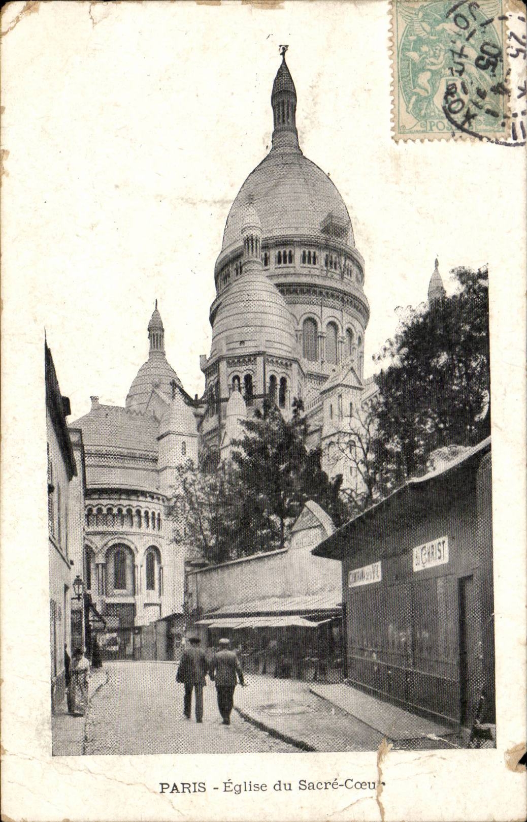 Paris CPA Notre Dame (publicite Godchau Tailleur Trousseaux pour hommes Faubourg Montmartre)