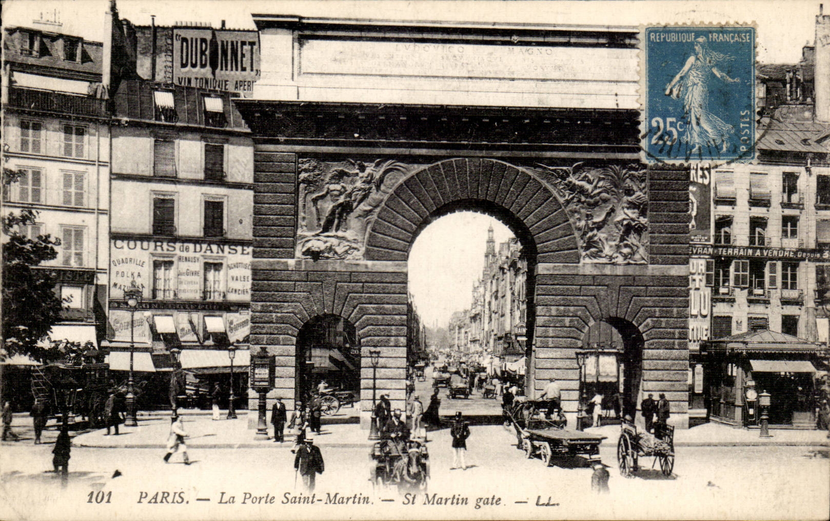 Paris CPA the door Saint Martin