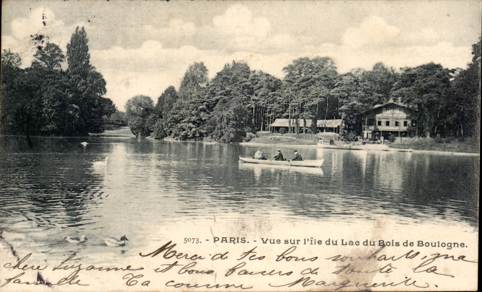 Paris CPA Seen on the island of the lake of the Bois de Boulogne
