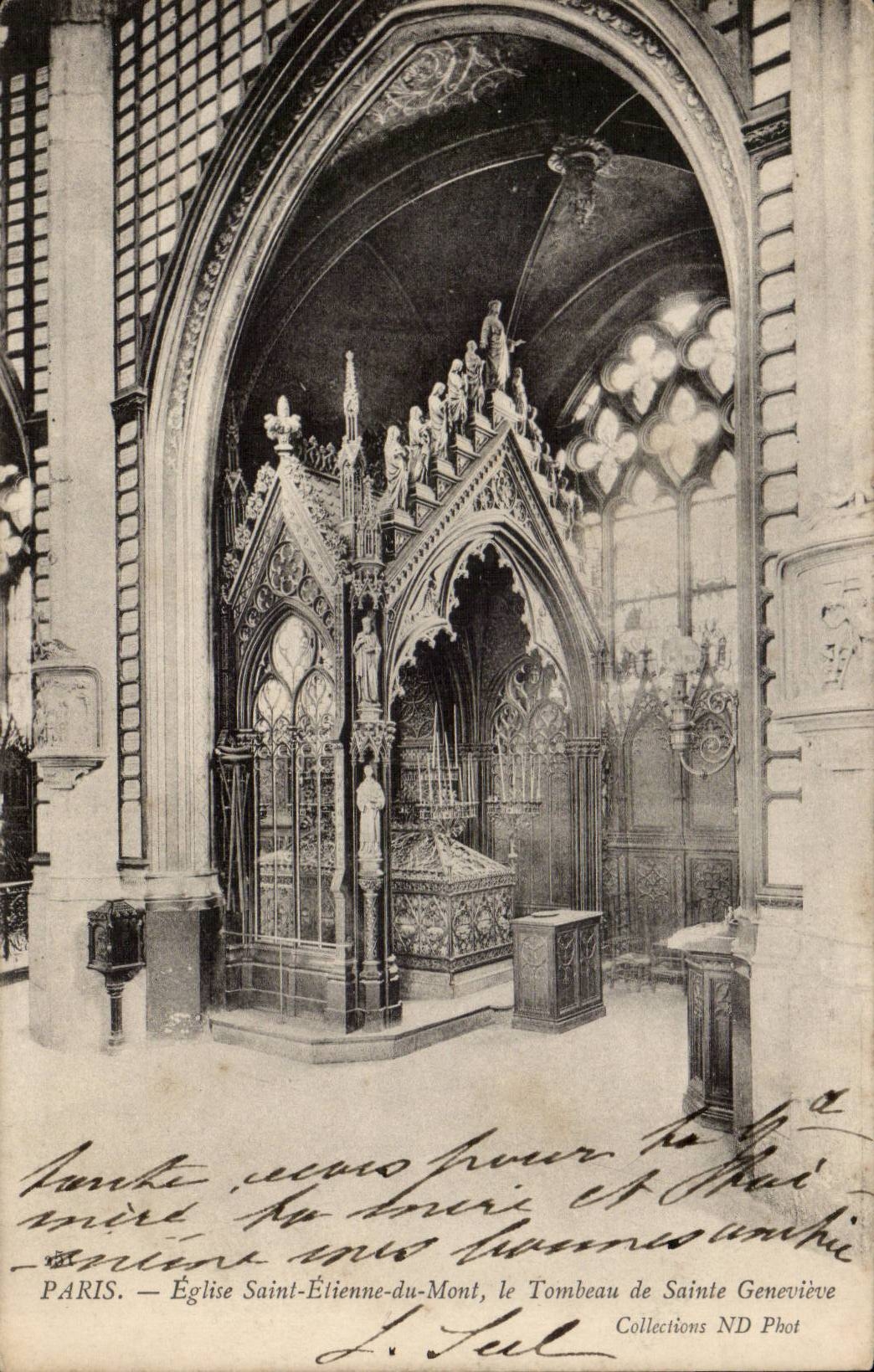 Paris CPA Eglise Saint Etienne du Mont le tombeau de Sainte Genevieve