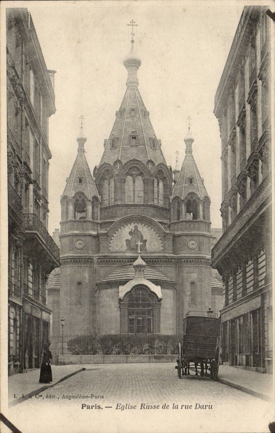 Russian Paris CPA Church of the street Daru (Russia Russia)