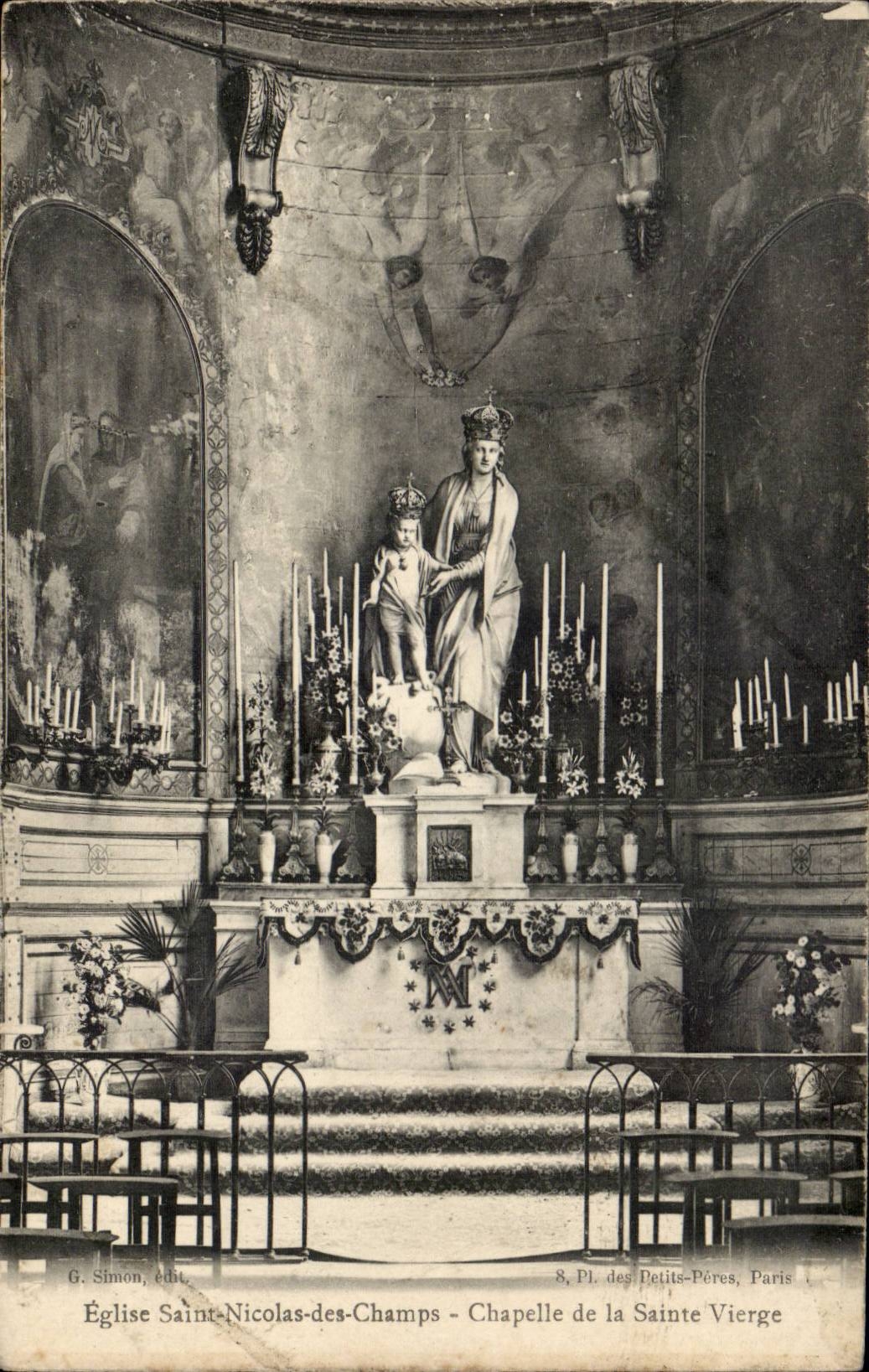 Holy Paris CPA Church Nicolas of the Fields Vault of Sainte Virgin