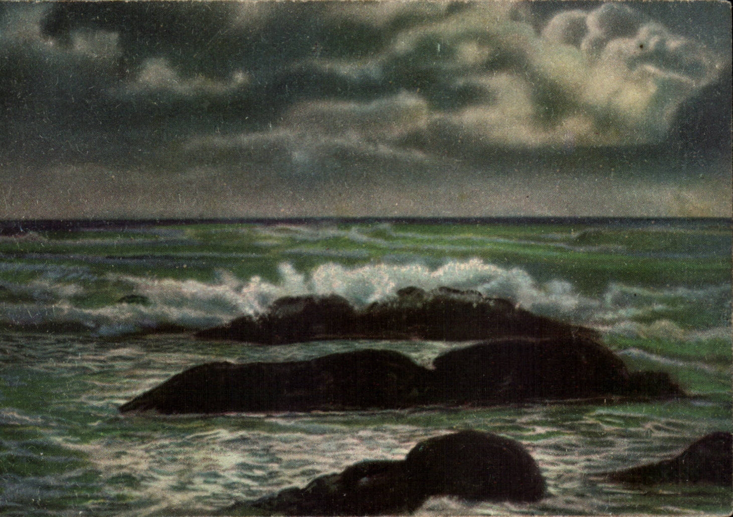 CPA Fantaisie Paysage au bord de la mer