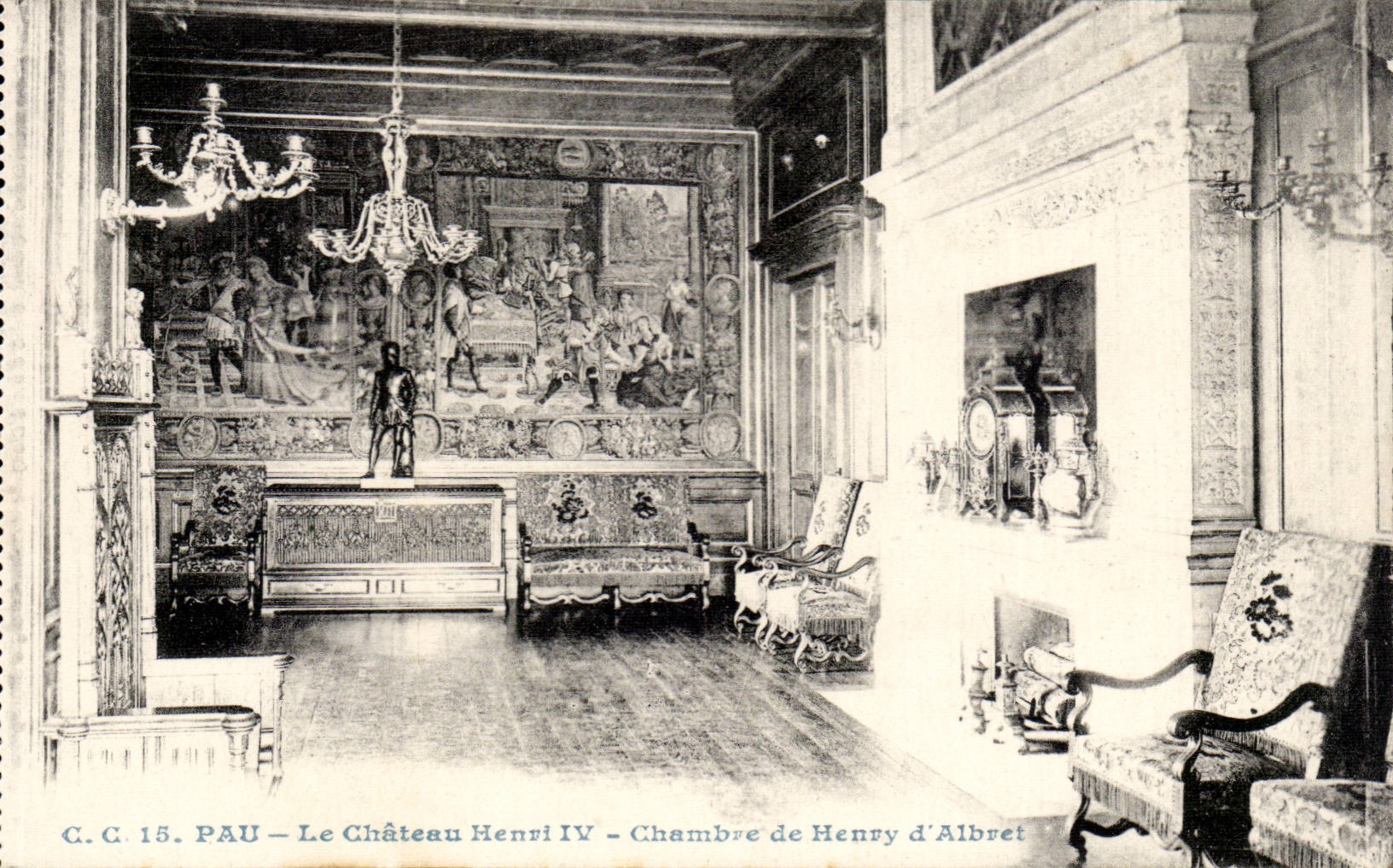 Pau CPA the castle Henri IV Room of Henry d' Albert