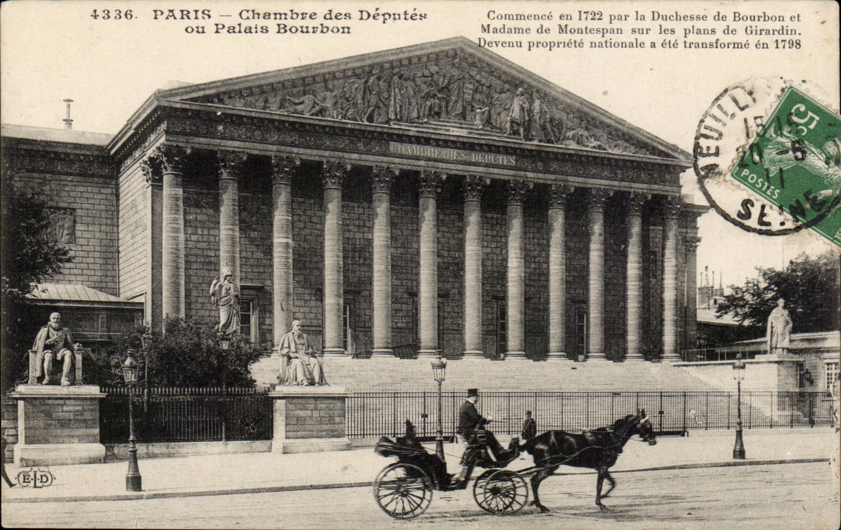 Paris CPA House of Commons or palate Bourbon