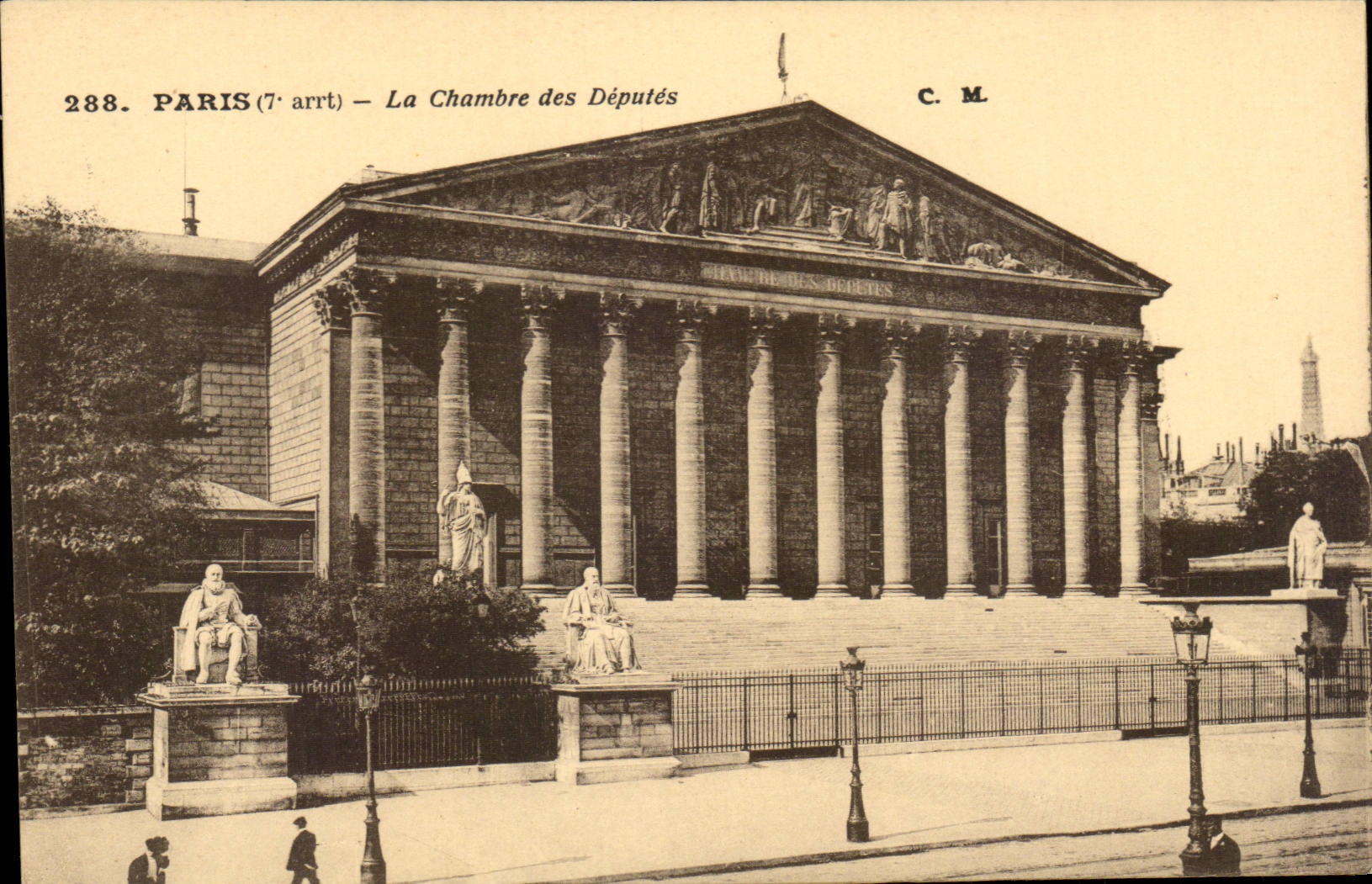 Paris CPA the House of Commons (Eiffel Tower)