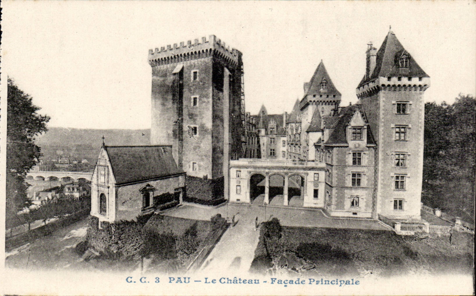 Pau CPA die Direktion Front Schloss Henri-IV