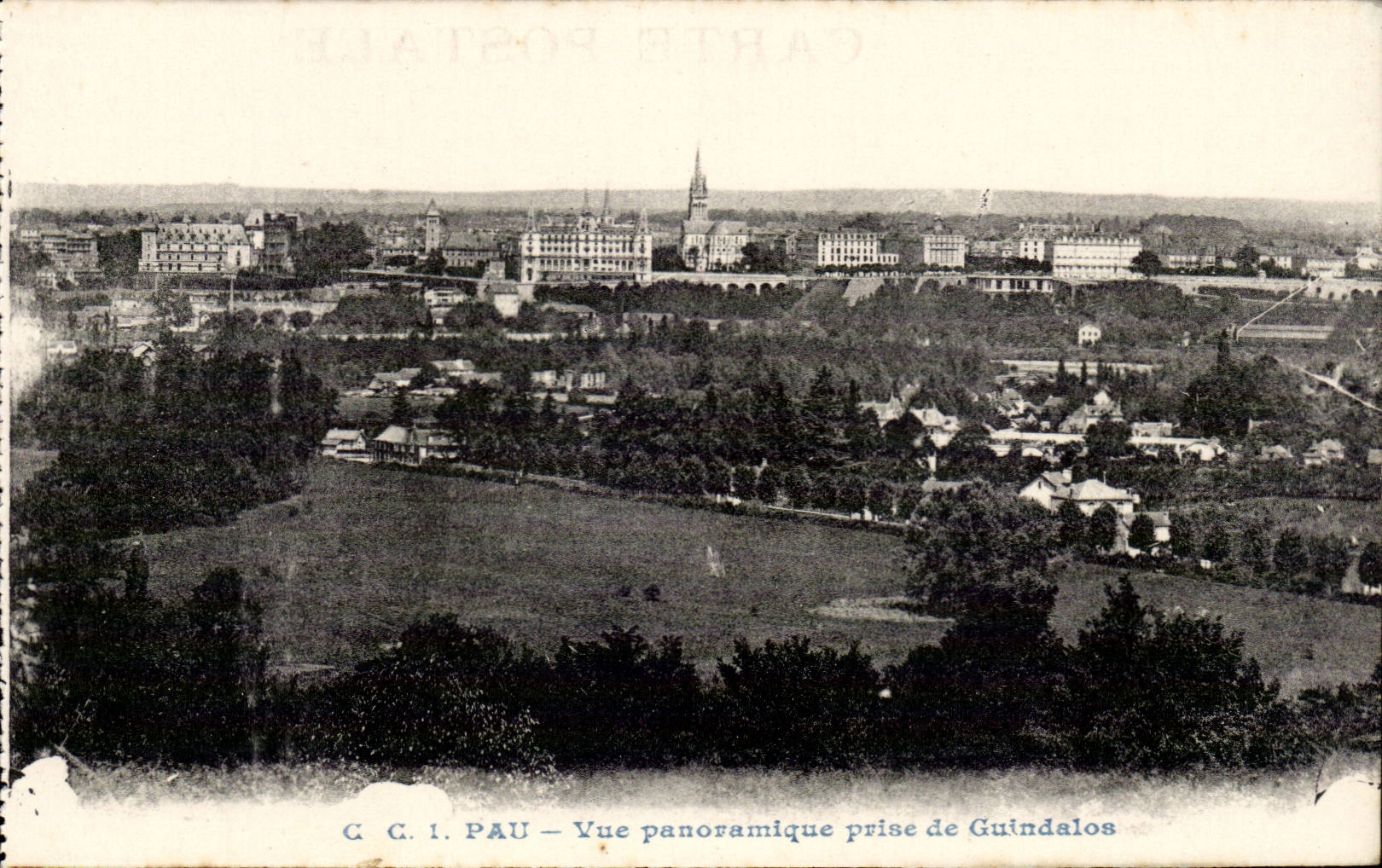 Panoramische Ansicht die Pau-CPA vertreten von Guindalos