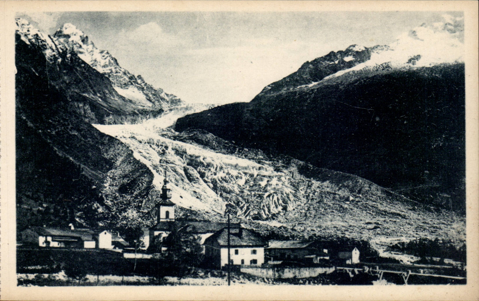 Argentieres CPA Village and glacier