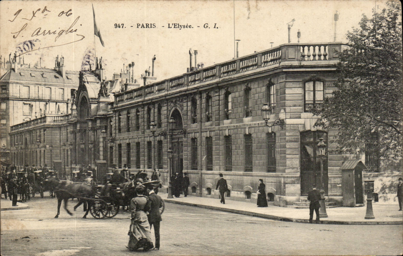 Paris - 8 - Eysee - horse - horse - CPA