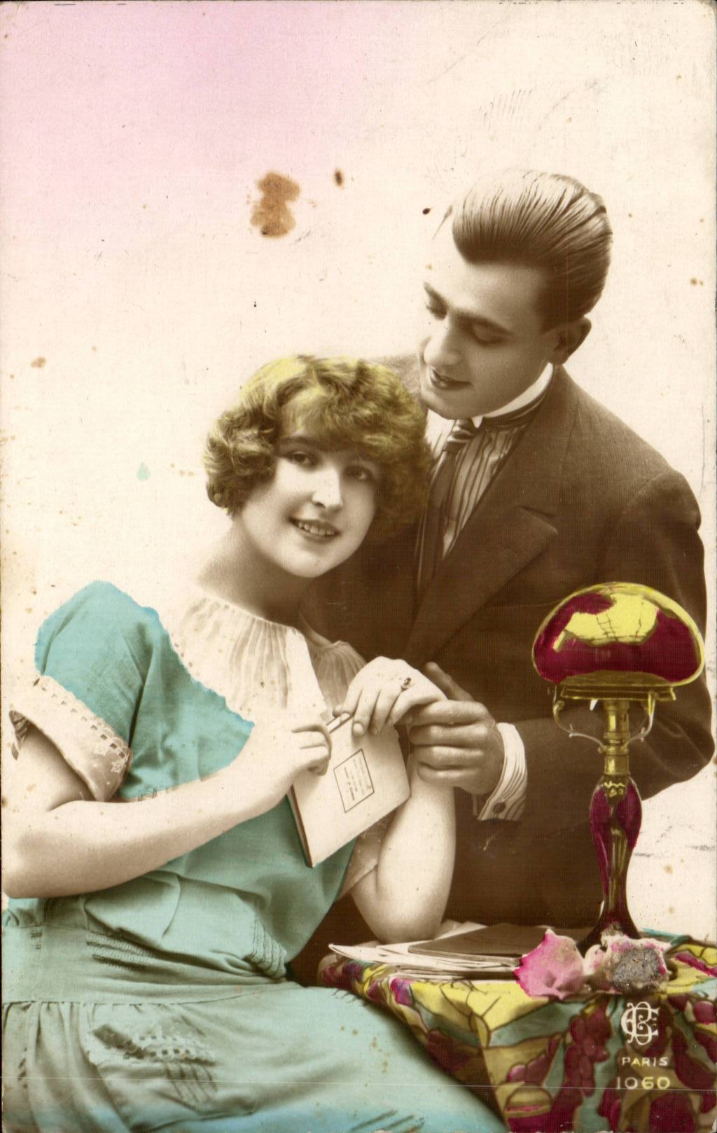 Fantaisie - Couple - Darling Couple - CPA 