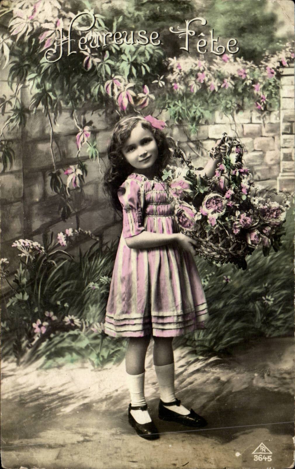 Fantasy - Child - Sweet little curly haired girl - CPA