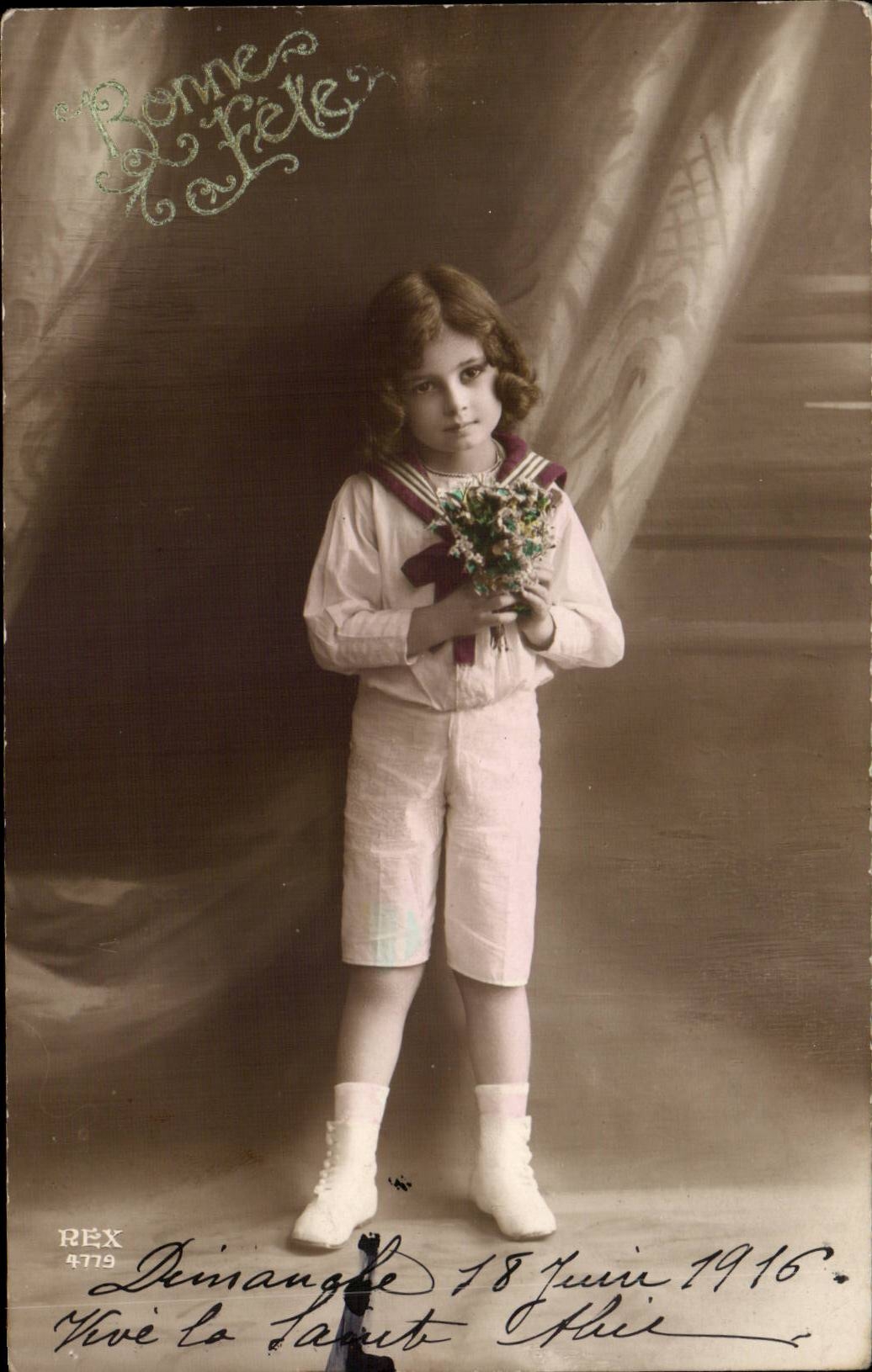 Fantasy - Child - Sweet Child in Sailor Follows - CPA