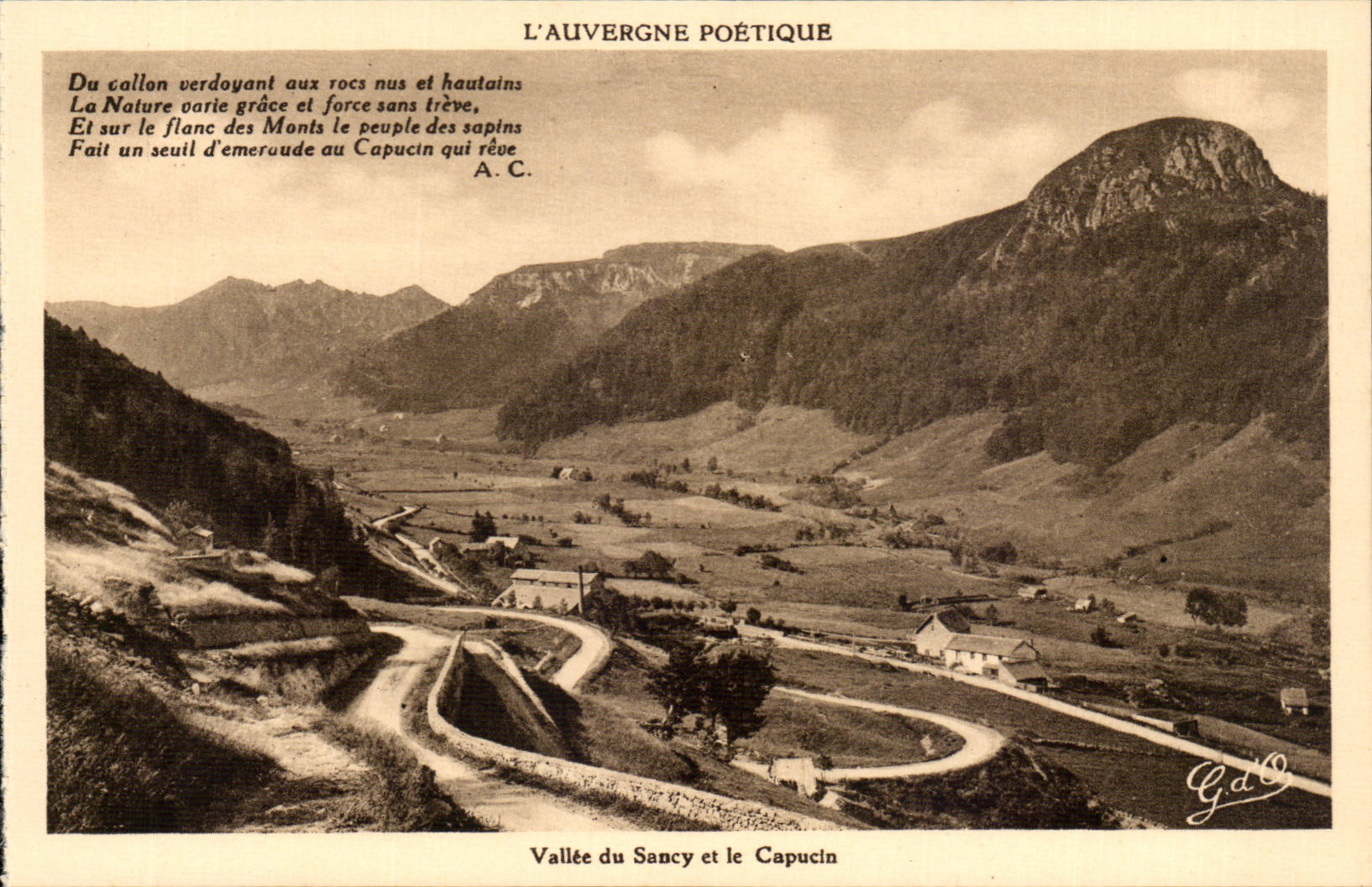 Poetic Auvergne - Valley of SAncy and the Capuchin Of the green callon to the naked and haughty rocks - CPA