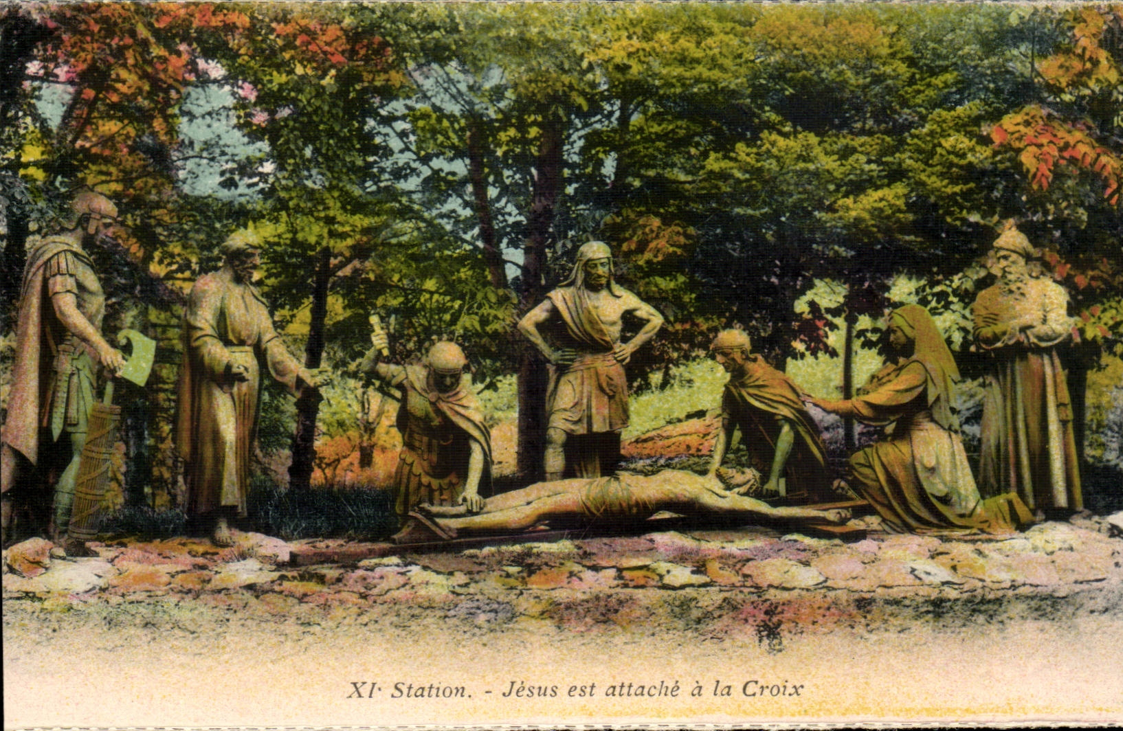 Religion - XI- Jesus is attche with the cross - CPA