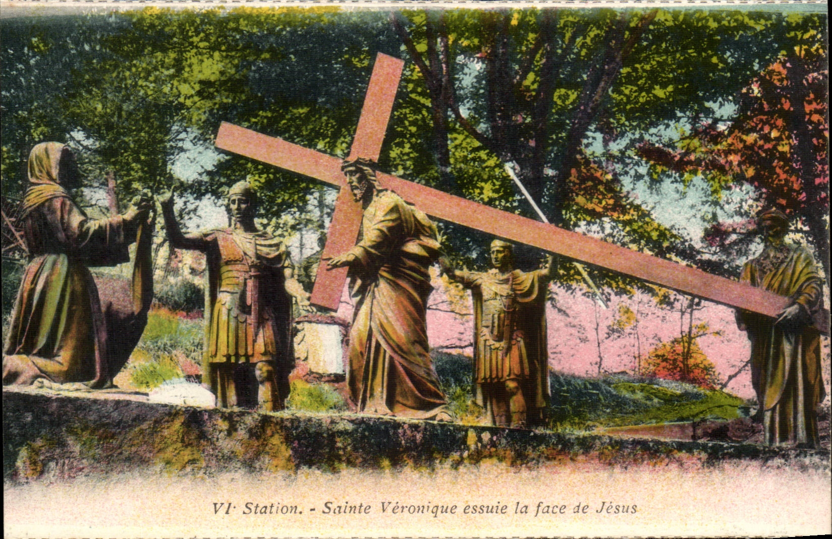 Religion - VI - Sainte Veronique essuie the face of Jesus - CPA