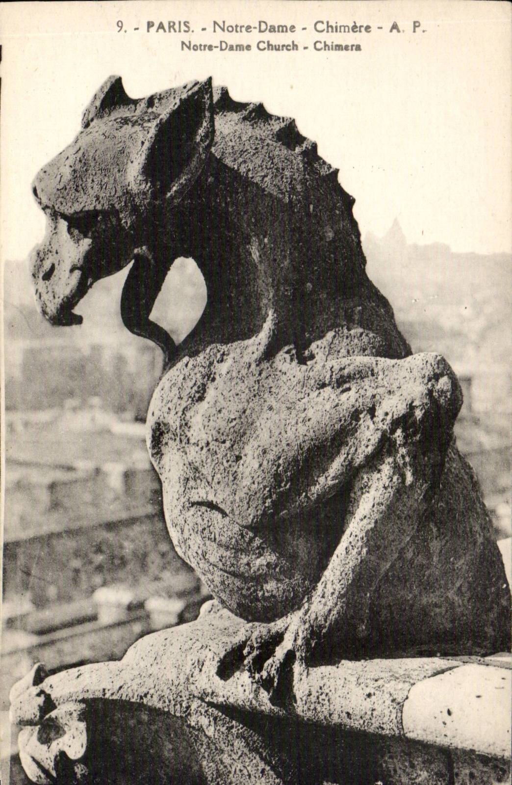 Paris - 4 - Notre Dame - Chimere - Gargoyle - CPA