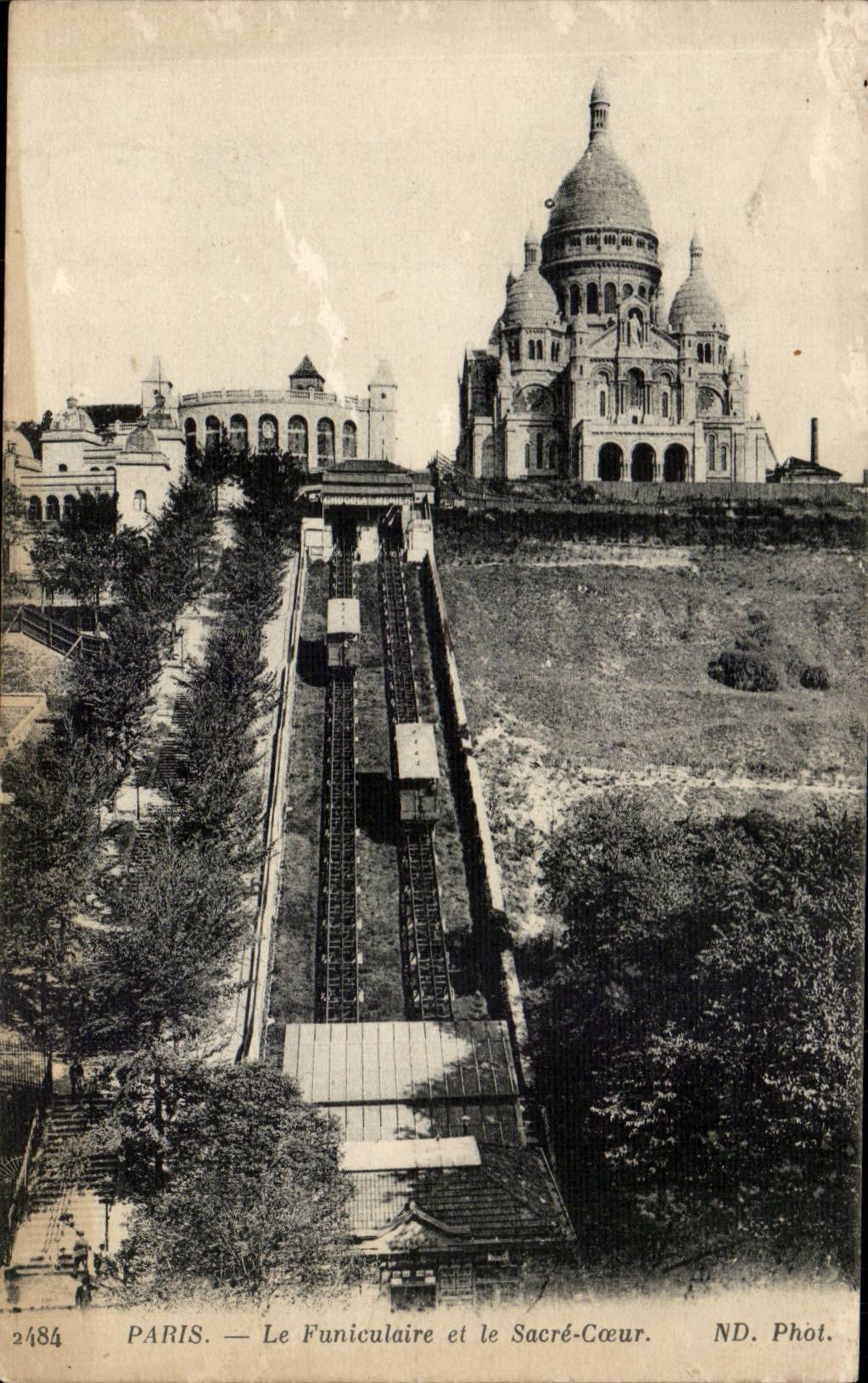 Paris - 18 - Le Sacre Coeur - La Funiculaire - CPA